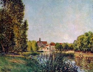 Sisley: Il Loing e la chiesa di Moret